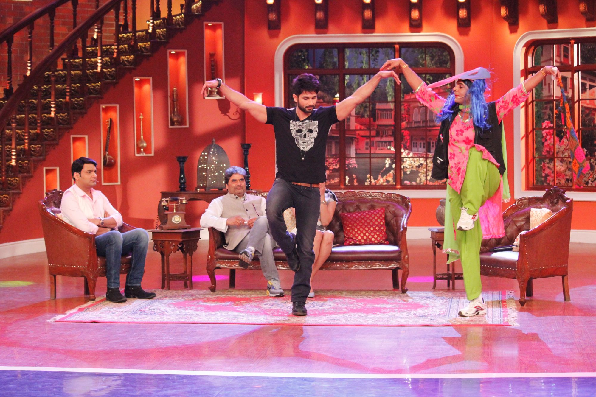 Shahid Kapoor, Gutthi on the sets of Comedy Nights With Kapil