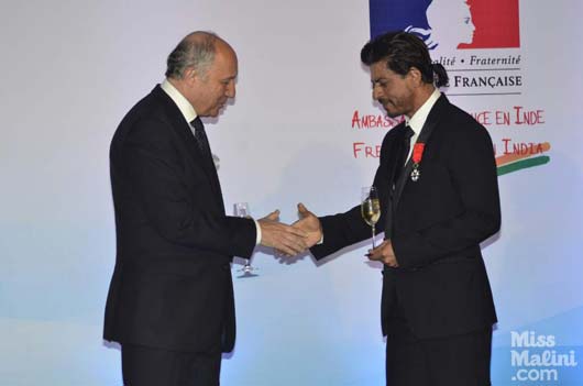 Shah Rukh Khan with Mr. Laurent Fabius