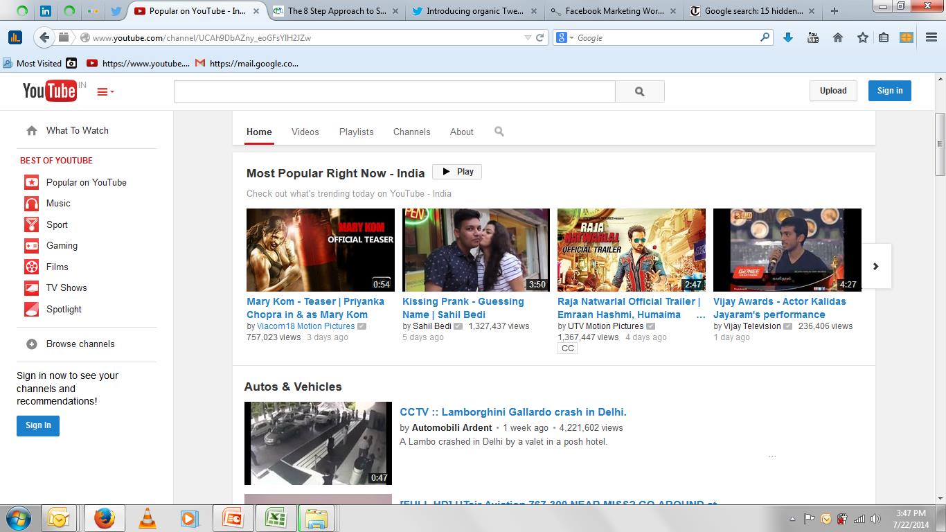 Mary Kom Trending on YouTube