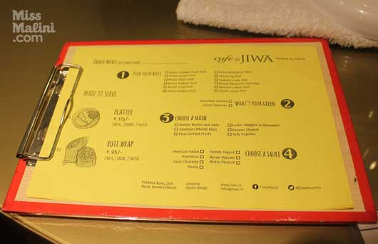 JIWA Menu Card