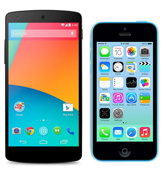 Nexus 5 and iPhone 5c