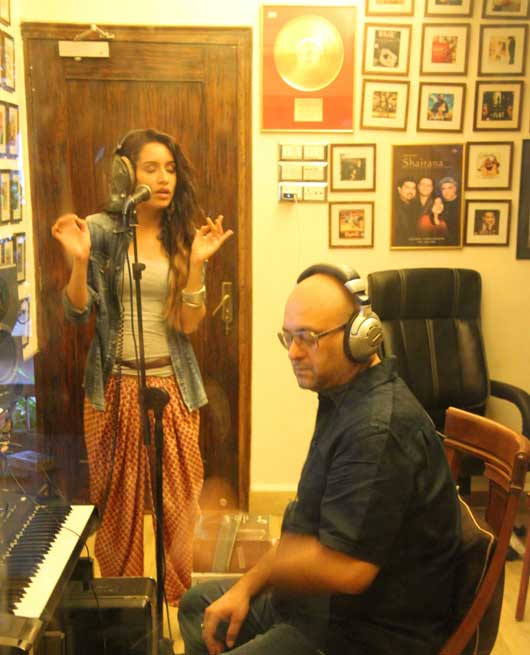 Shraddha Kapoor & Raju Singh at the recording of the background score