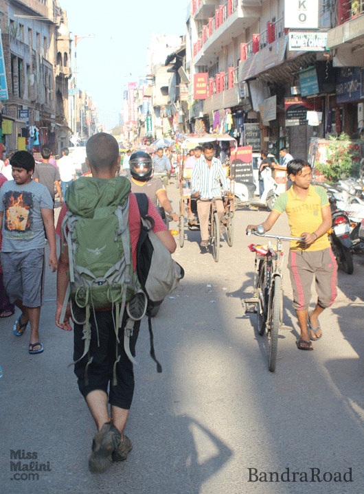 Backpacker on street's of Paharganj