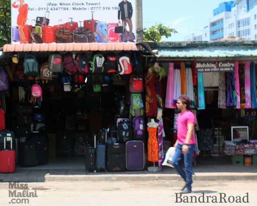 The Front Street of Pettah market that sells hundreds of colourful bags and suitcases