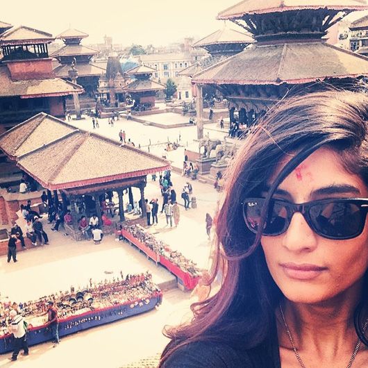 Erika at the Patan Durbar Sqaure in Kathmandu.