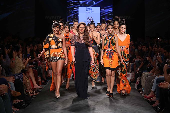 MissMalini walks for Pria Kataaria Puri's Show at Myntra Fashion Weekend