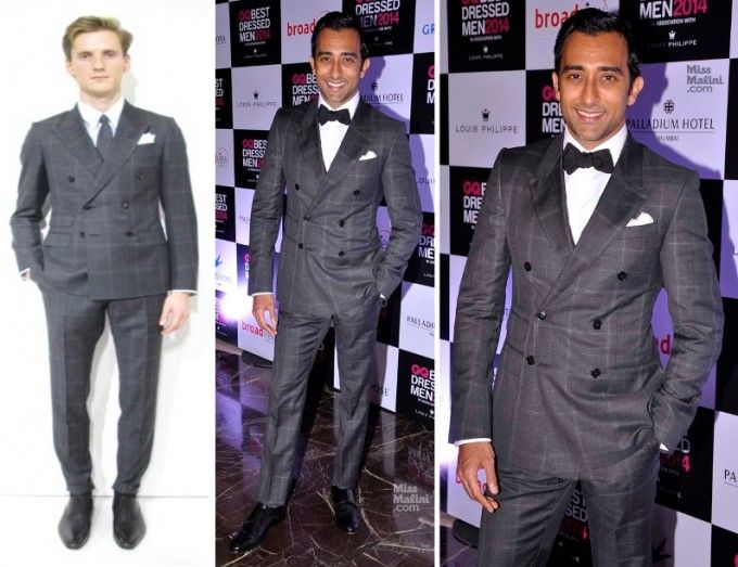 Rahul Khanna in Gucci Men's Tailoring Collection at the 2014 GQ Best Dressed Party