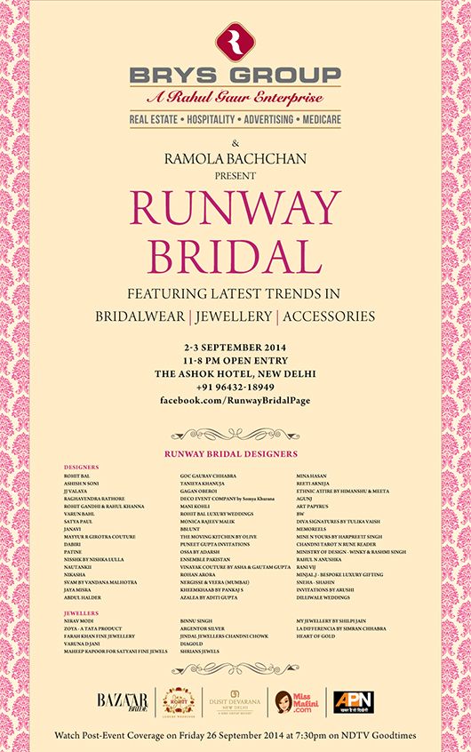Bridal Finery & A Champagne Brunch – Runway Bridal Is All Set To Begin!