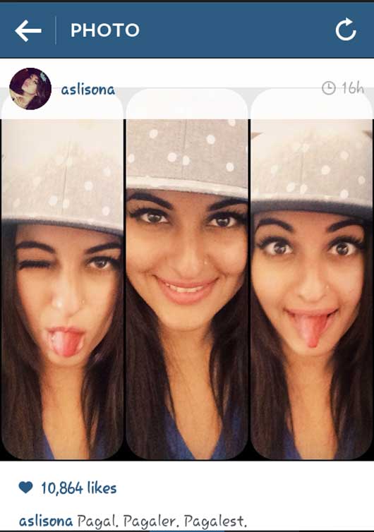 #Instapic Of The Day: Sonakshi Sinha Is Going Mad!