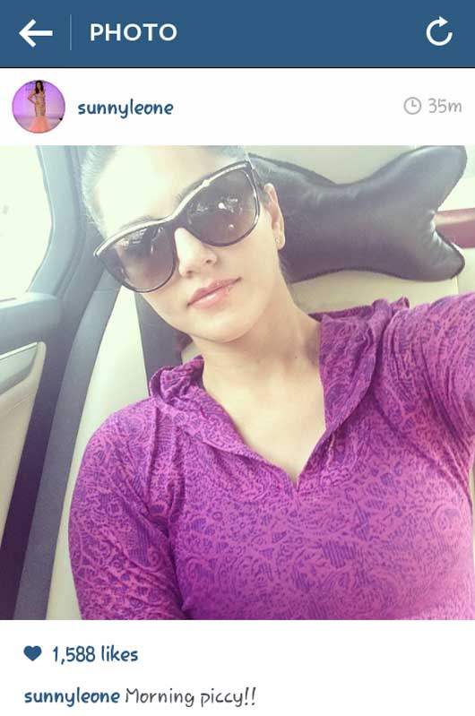 #Instapic Of The Day: Sunny Leone Says Good Morning!