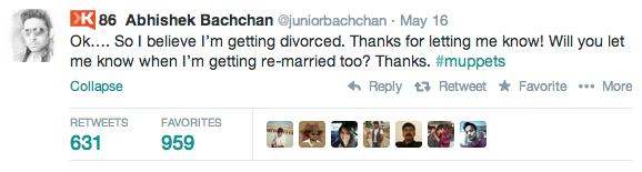Abhishek Bachchan tweets
