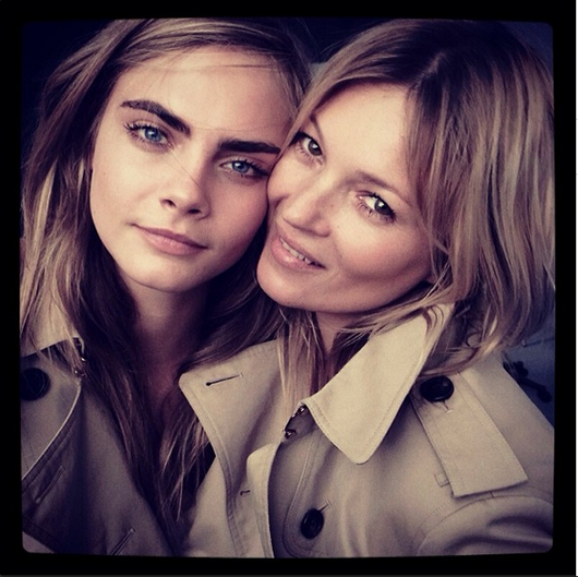 Cara Delevingne and Kate Moss