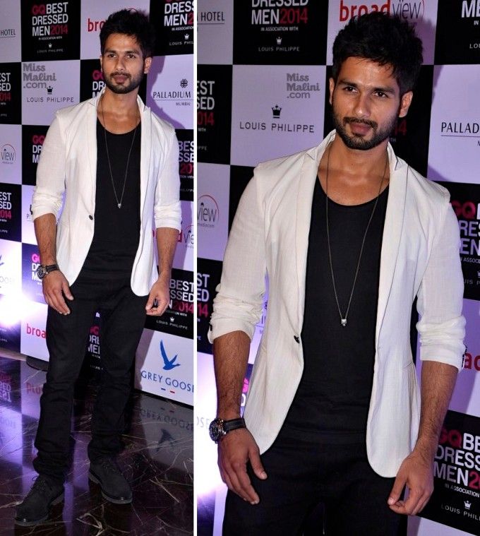 Shahid Kapoor in Dolce & Gabbana and Diesel at the 2014 GQ Best Dressed Party