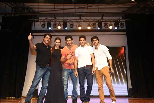 Shiamak with the cast of Fugly