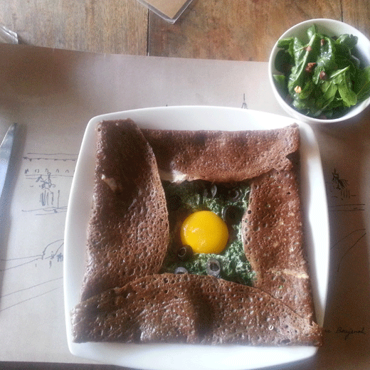 Buckwheat crepe at Suzettes