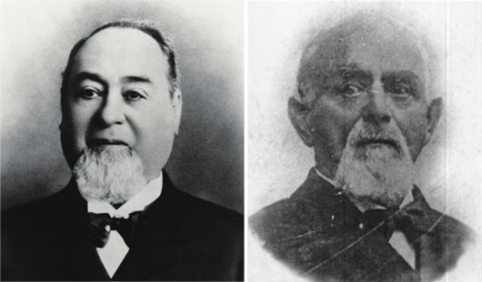 (Left) Levis Strauss. (Right) Jacob Davis