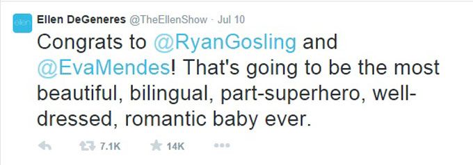 Ellen's Tweet