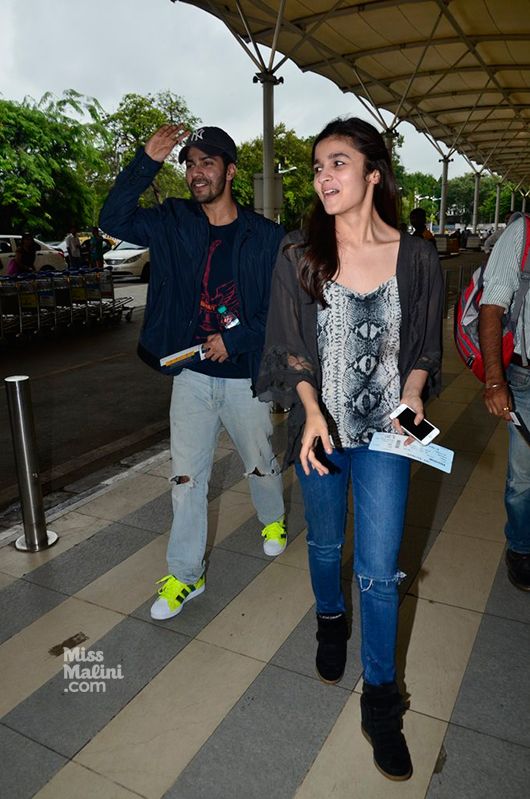 Airport Spotting: Varun Dhawan & Alia Bhatt Are A Bunch Of Mad Hatters