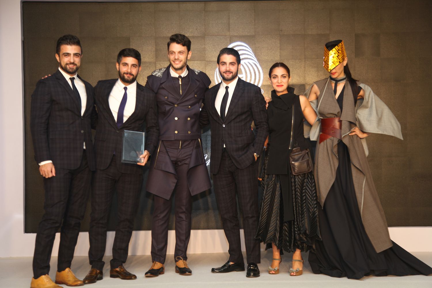The Winners with their designs L:The Emperor 1688 R: Bird on a Wire | Photo Courtesy: The Woolmark Company