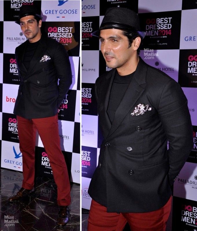 Zayed Khan in Hermès at the 2014 GQ Best Dressed Party