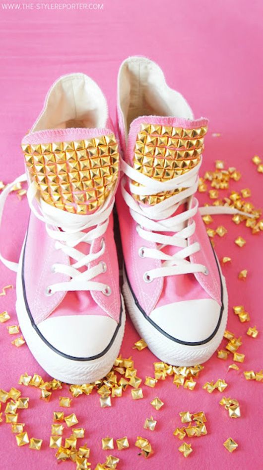 DIY studded Chucks (photo | blogger.com)