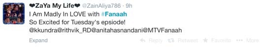 Fan's tweet about Fanaah