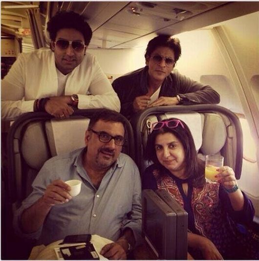 Abhishek Bachchan, Shah Rukh Khan, Boman Irani, Farah Khan