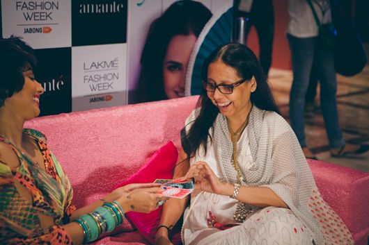 Designer Anju Modi & Diandra Soares on the Pink Couch