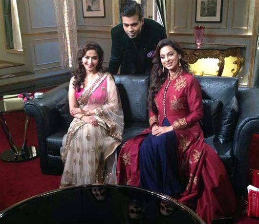 Karan Johar, Madhuri Dixit, Juhi Chawla