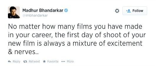 Madhur Bhandarkar's tweet