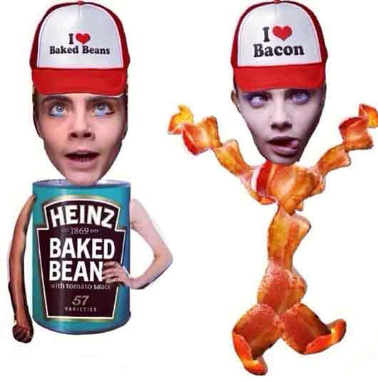 Cara's love for baked beans and bacon
