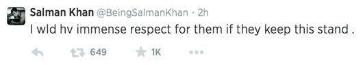 Salman Khan's tweets