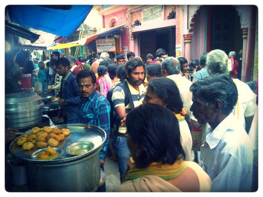 A busy market in Benaras