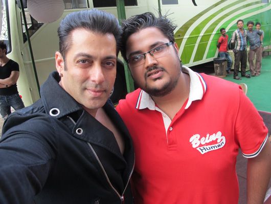Salman Khan and fan Abhishek