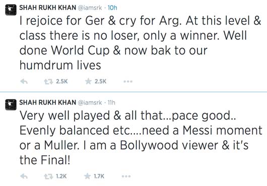 Shah Rukh Khan's tweet