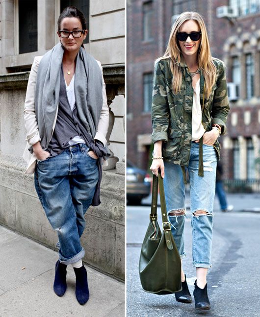 Dressing up your boyfriend jeans with a pair of ankle boots or pumps just looks cool. Try it, you’ll be surprised