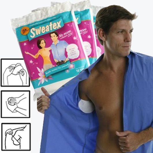 Plug the perspiration with garment shields