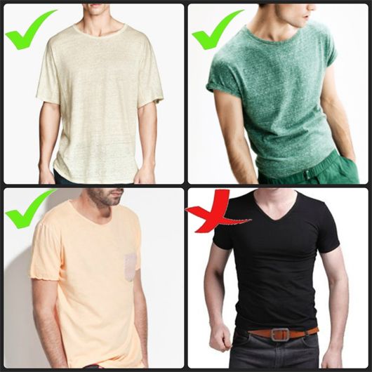 A sign your t-shirts too tight, look for fabric stretch lines around your armhole & chest