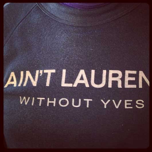 It's not a Yves Saint Laurent tee. (@_isson_ on Instagram)