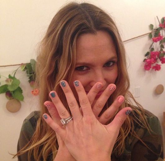 Drew B's got her nails done ( Pic: Drew Barrymore's Instagram)
