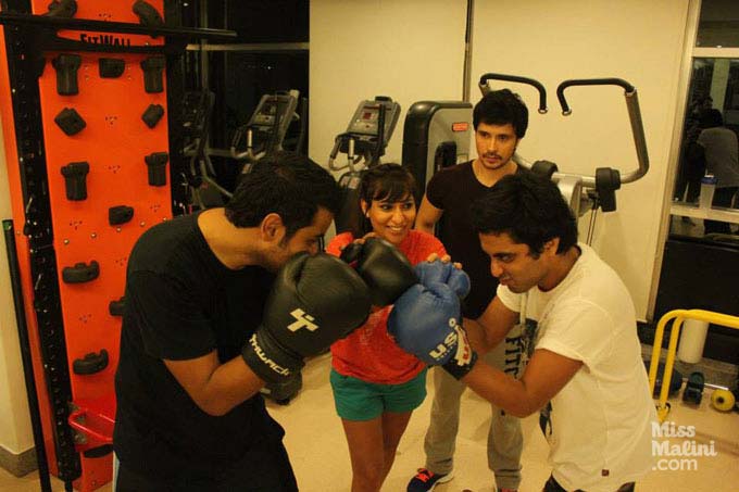 Darshan Kumar trains Team MissMalini at Watson Gym,Bandra
