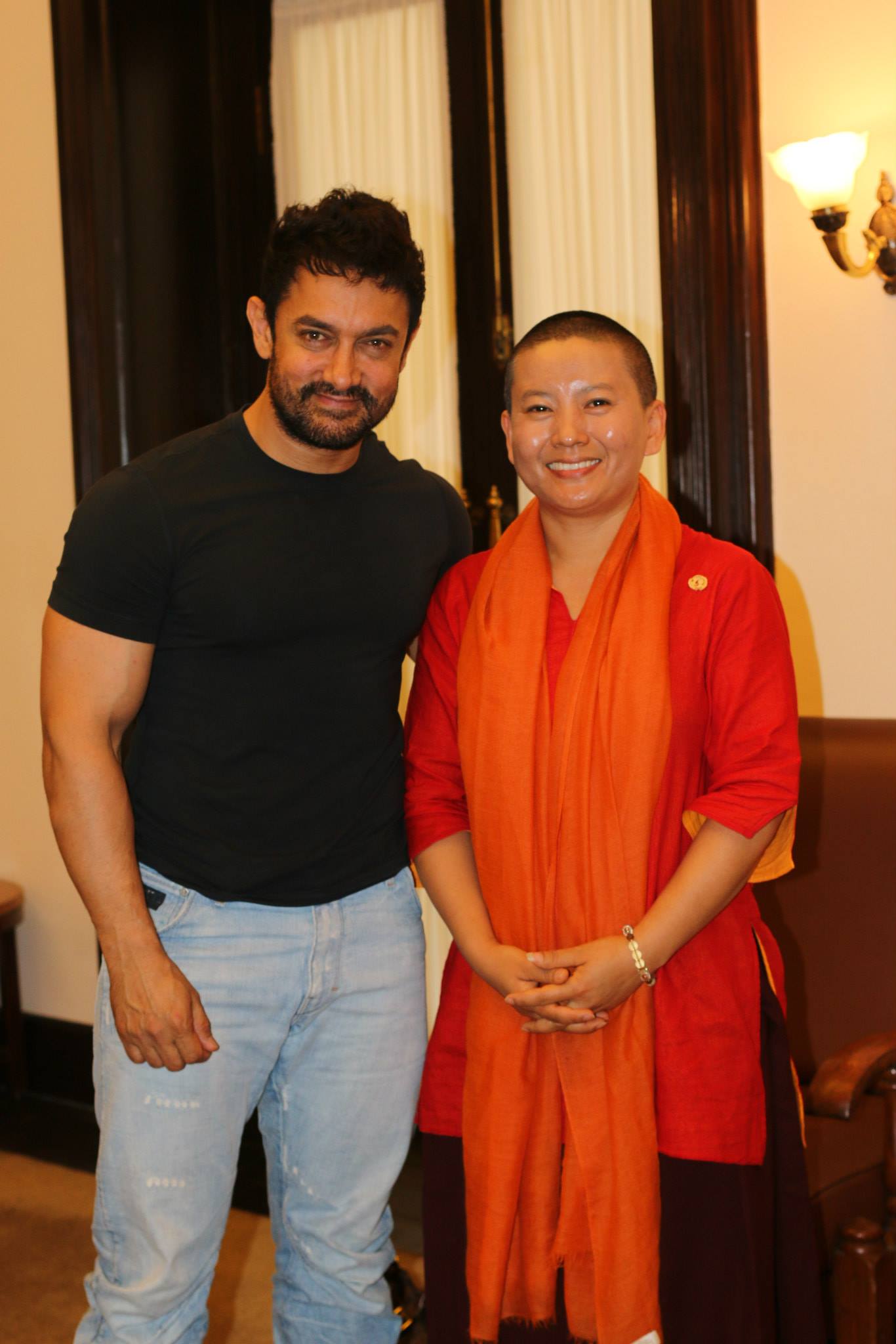 Aamir Khan with Ani Choying Dolma
