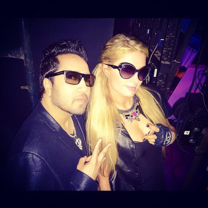 Mika Singh and Paris Hilton