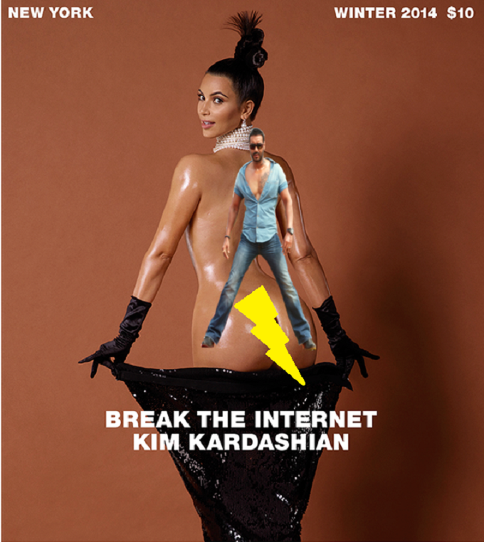 The Internet Reacts To Kim Kardashian’s Latest Booty-Baring Magazine Cover!