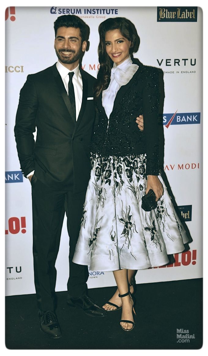Fawad Khan and Sonam Kapoor at the HELLO! Hall of Fame Awards 2014
