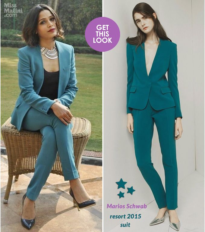 Get This Look: Freida Pinto Stuns In A Power Suit