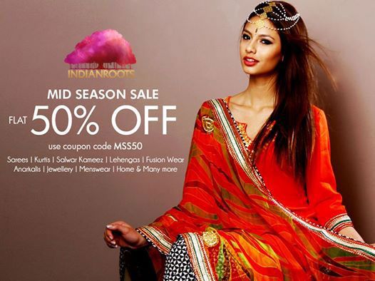#SaleAlert – 50% Off Bridal Wear At IndianRoots.com