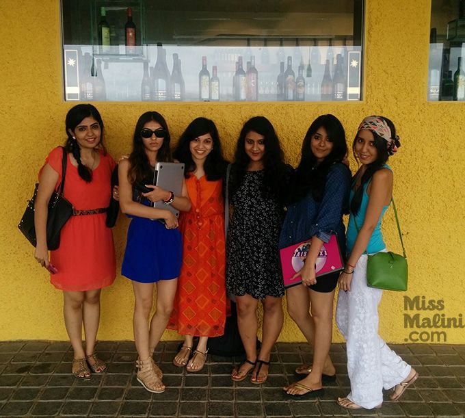 Rashmi, Sheefa, Mallika, Swagata, Shreemi & Anushka at Beyond, the resort at Sula Vineyards