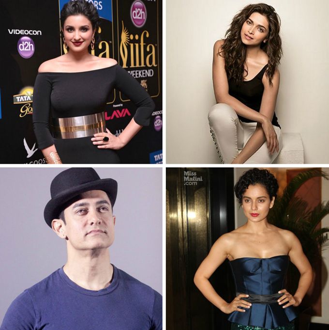 Parineeti Chopra, Deepika Padukone, Kangana Ranaut and Aamir Khan