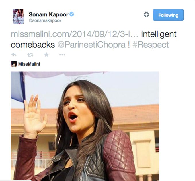 Sonam Kapoor tweet